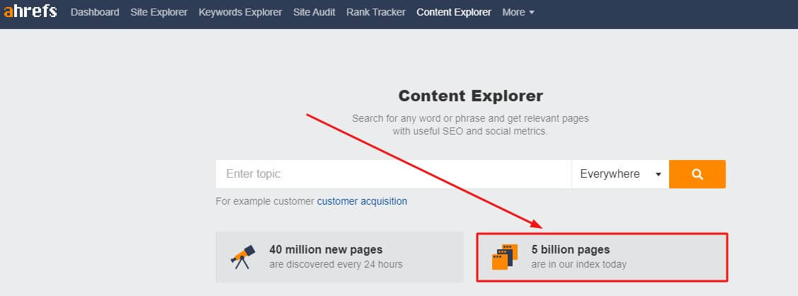 ahrefs content explorer