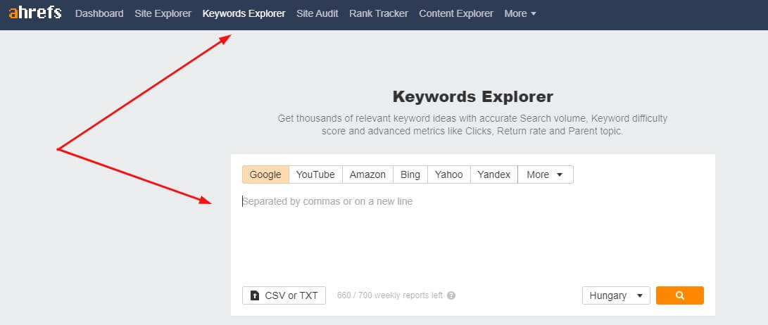 ahrefs keyword explorer